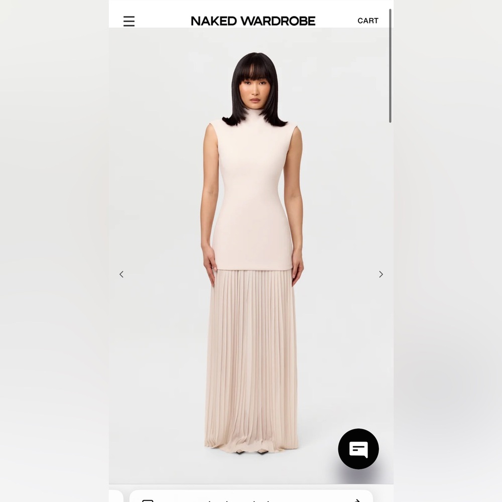 Naked Wardrobe Cream Sleeveless Maxi Dress